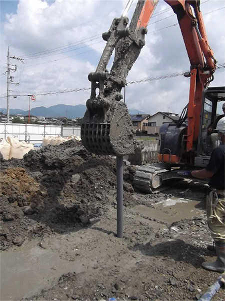 コア抜きパイプ挿入・引上げ